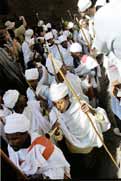 Procession during Timkat. Lalibela. Ethiopia.