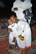 Girls at church during Timkat. Lalibela. Ethiopia.
