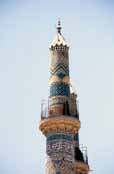 Women at minarets of Jameh Mosque. Yazd. Iran.