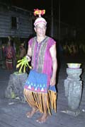 Dayak performing magicman dance. Indonesia.