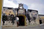 Gate Puerta de Tierra. Campeche ciry. Mexico.