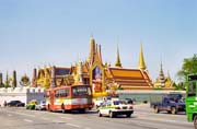 Street near Roayl palace at Bangkok. Thailand.