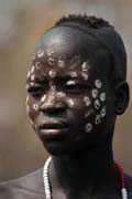 Mursi man. South,  Ethiopia.