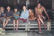 Mentawai family. Siberut island. Sumatra,  Indonesia.