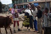 Banana sellers, Hosaina village. Ethiopia.