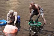 The salt is retrieving from the lake without any mechanization. Salt Lake, El Sod. South,  Ethiopia.