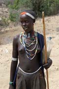 Tsamai woman, around Key Afer. Ethiopia.
