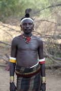 Local man, Murle village. South,  Ethiopia.