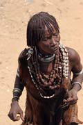 Hamar people at Turmi market. South,  Ethiopia.