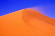 Sand dunes. Pyramids at Meroe. Sudan.