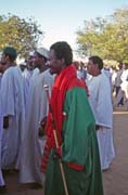 Whirling dervishes are coming. Their color is green. Hamed-an Nil Mosque, Khartoum (Omdurman). Sudan.