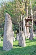 Menhirs - the oldest graves at Tana Toraja area. Sulawesi, Indonesia.