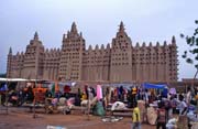 Djenn city and beginning of Monday market. Mali.