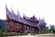 Palc Rumah Gadang Payaruyung, typical Minangkabau architecture. Sumatra, Indonesia.