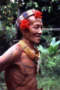 Mentawai man. Siberut island. Sumatra,  Indonesia.