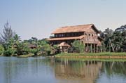 Longhouse. Cultural village near Kuching. Malaysia.