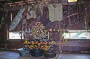 Inside of the longhouse. Cultural village near Kuching. Malaysia.