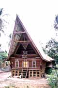 Traditional Batac house. Lake Toba, Samosir island. Indonesia.