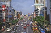Traffic at street at Bangkok. Thailand.