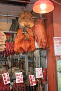 Shop selling meat. Hong Kong.