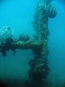 Diving around Togian islands, Kadidiri, plane wreck B24 from the 2nd World War sunken on Mai 3rd, 1945. Sulawesi,  Indonesia.