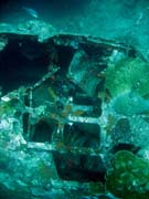 Diving around Togian islands, Kadidiri, plane wreck B24 from the 2nd World War sunken on Mai 3rd, 1945. Sulawesi,  Indonesia.