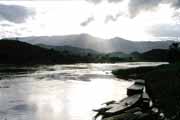 Mekong river in north Laos. Laos.