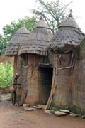 Traditional house of Somba ethnic called tata somba. They look like small fortified castles. Boukoumb area. Benin.