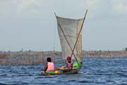 Sailboat at Lake Nokou. Benin.