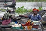 Morning floating market at Ganvi town. Benin.