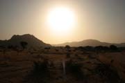 Sunset over Mandra Mountains near Mora village. Cameroon.