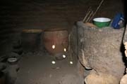 View to the kitchen at King palace at Oudjilla village. Each from 50 wives has this kitchen. Cameroon.