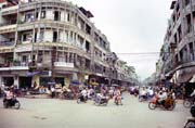 One of the main streets at Phnom Penh capitol. Cambodia.