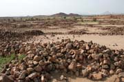 Remains of old villages and palaces at area called Asaude. Sahara desert. Niger.