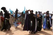 Tuaregs dance at Cure Sale (Salt cure) festival. Town In-Gall. Niger.