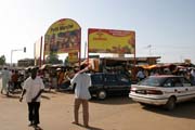 Street near small market (Petit Marche) at Niamey capitol. Niger.