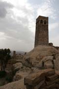 Fortress Husn Thilla is rising upon the Thilla village. Yemen.