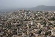 View to the center of Ta'izz city. Yemen.