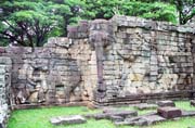 The Terrace of Elephants at central area of Angkor Thom. Angkor Wat temples area. Cambodia.