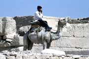 Police in Pyramids complex in Giza. Egypt.
