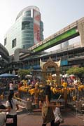 Erawan Shrine (San Phra Phrom) is situated in the middle of modern buildings, Bangkok. Thailand.