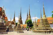 Complex with reclining Buddha Wat Pho. Bangkok. Thailand.