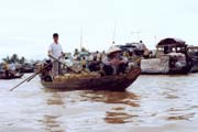 River life in Mekong delta. Vietnam.