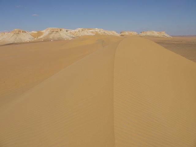 Sand dunes at Sahara desert. Egypt.