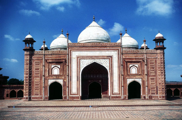 Taj Mahal complex. Agra town. India.