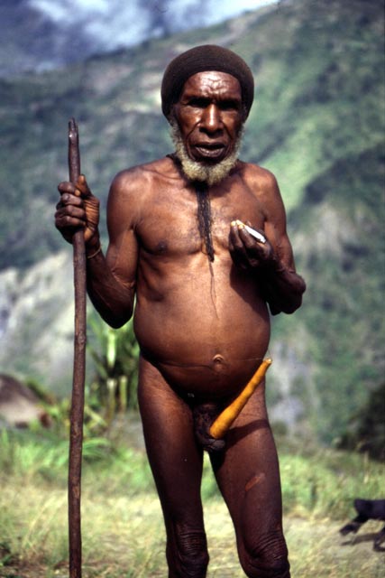 Villager from Dani tribe. Papua,  Indonesia.