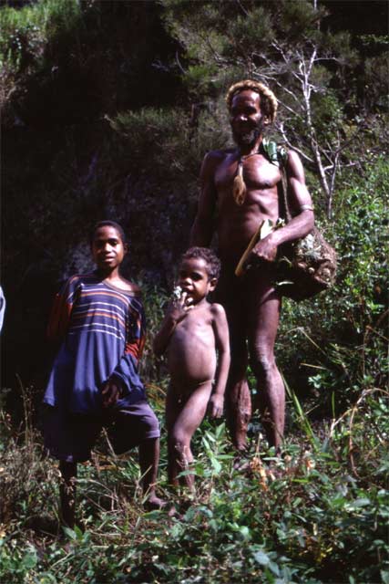 Villagers from Dani tribe. Baliem Valley. Papua,  Indonesia.