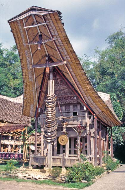 Traditional house tongkonan, Tana Toraja area. Sulawesi,  Indonesia.