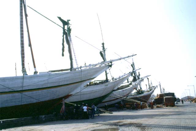Old port Sunda Kelapa in Jakarta. Java,  Indonesia.