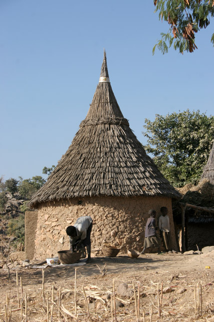 Mountain village Djingliya at Mandara Mountains. Cameroon.